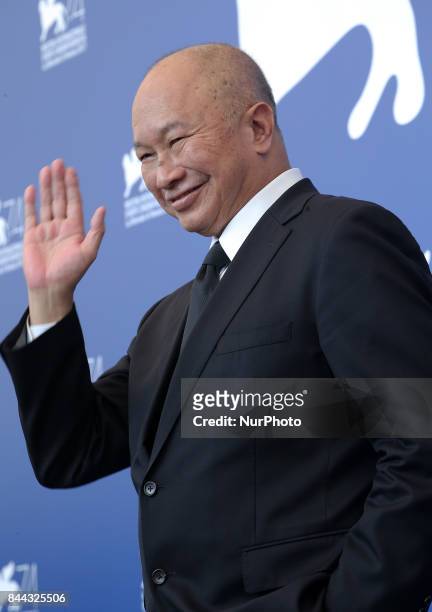 Venice, Italy. 08 September, 2017. John Woo attends the 'Zhuibu ' photocall during the 74th Venice Film Festival