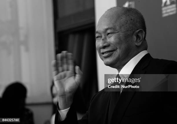 Venice, Italy. 08 September, 2017. John Woo attends the 'Zhuibu ' photocall during the 74th Venice Film Festival