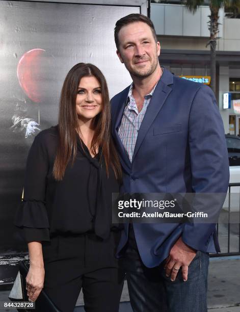 Actress Tiffani Thiessen and husband Brady Smith arrive at the premiere of 'It' at TCL Chinese Theatre on September 5, 2017 in Hollywood, California.