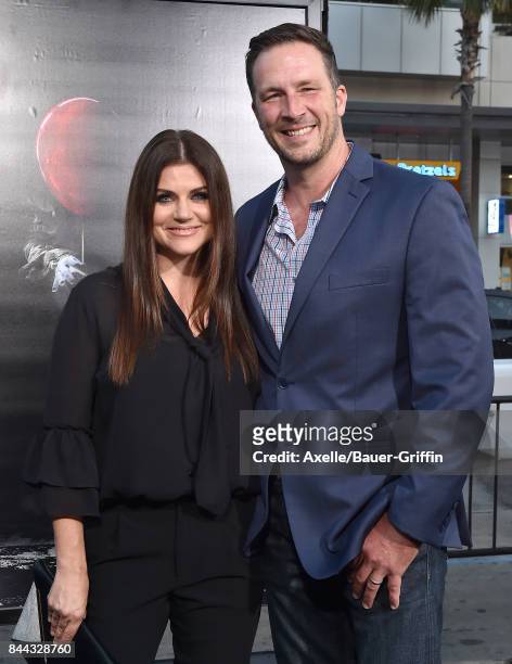 Actress Tiffani Thiessen and husband Brady Smith arrive at the premiere of 'It' at TCL Chinese Theatre on September 5, 2017 in Hollywood, California.