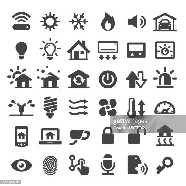 ilustrações de stock, clip art, desenhos animados e ícones de home automation vector icons - sprinkler