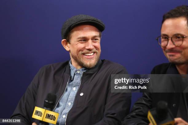 Actor Charlie Hunnam and director Michael Noer of 'Papillon' attend The IMDb Studio Hosted By The Visa Infinite Lounge at The 2017 Toronto...