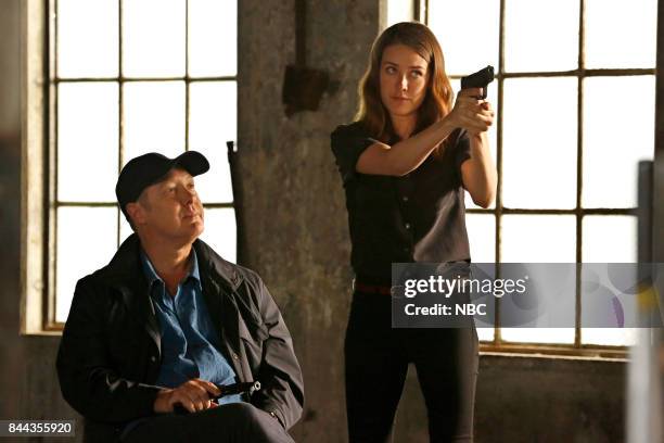 Smokey Putnam " Episode 501 -- Pictured: James Spader as Raymond "Red" Reddington, Megan Boone as Elizabeth Keen --
