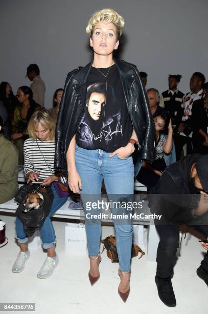 Singer Betty Who attends the Chromat fashion show during New York Fashion Week: The Shows at Gallery 3, Skylight Clarkson Sq on September 8, 2017 in...