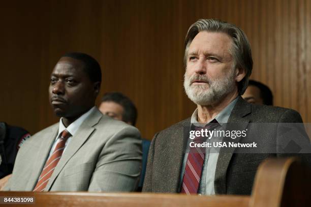 Part VIII" Episode 108 -- Pictured: Dohn Norwood as Detective Dan Leroy, Bill Pullman as Detective Harry Ambrose --