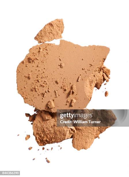 a beauty cut out image of a crushed or broken sample of  make up powder - william turner london stock pictures, royalty-free photos & images