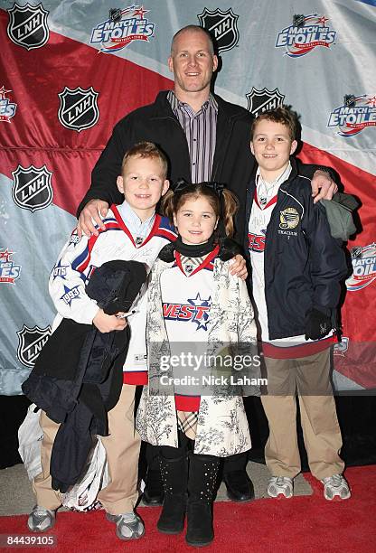 Western Conference All-Star Keith Tkachuk of the St. Louis Blues arrives for the Honda NHL Superskills competition as part of the 2009 NHL All-Star...