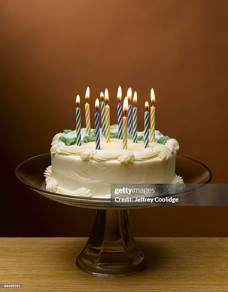 Candles on Birthday cake