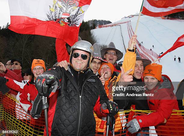 Singer Gerry Friedle, who goes by the artist's name DJ Oetzi, attends the 'Kitz Charity Race' during Hahnenkamm Race weekend on January 24, 2009 in...