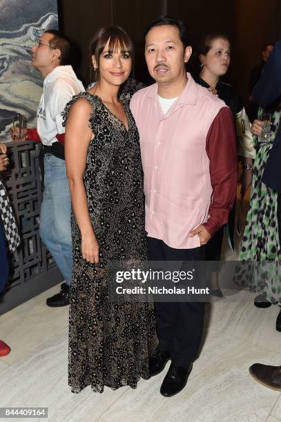 Actress Rashida Jones and Opening Ceremony co-founder Humberto Leon attend the Daily Front Row's Fashion Media Awards at Four Seasons Hotel New York...