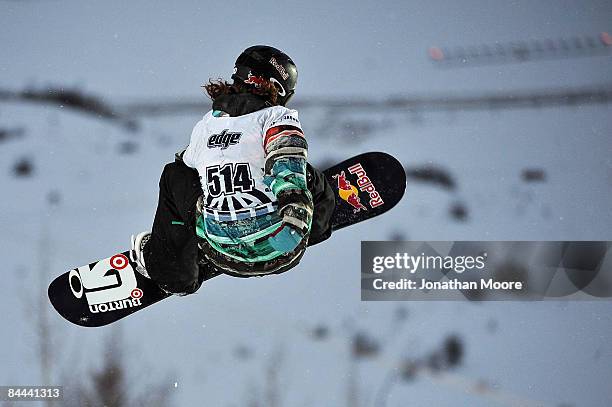 Shaun White practices before the Men's Snowboard Superpipe during Winter X Games Day 3 on Buttermilk Mountain on January 24, 2009 in Aspen, Colorado.