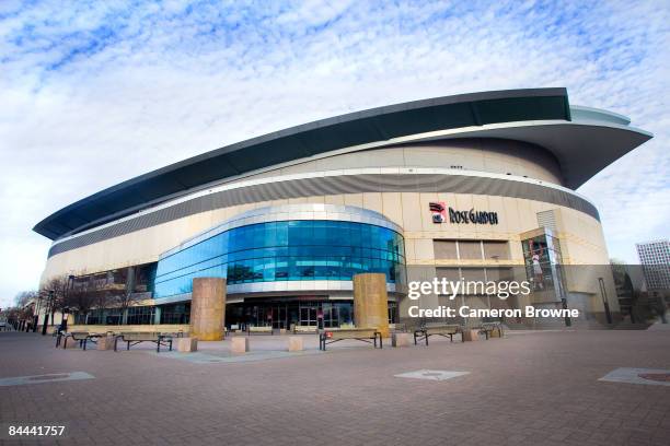 The Rose Garden Arena is seen the day before the Washington Wizards take on the Portland Trail Blazers January 23, 2009 in Portland, Oregon. NOTE TO...