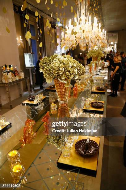 General atmosphere of the Baccarat Goldfinger Party In Paris on September 8, 2017 in Paris, France.