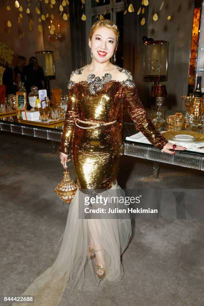 Baccarat's owner Coco Chu attends the Baccarat Goldfinger party in paris on September 8, 2017 in Paris, France.