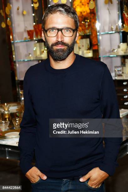 Noe Duchaufour Lawrance attends the Baccarat Goldfinger party in paris on September 8, 2017 in Paris, France.