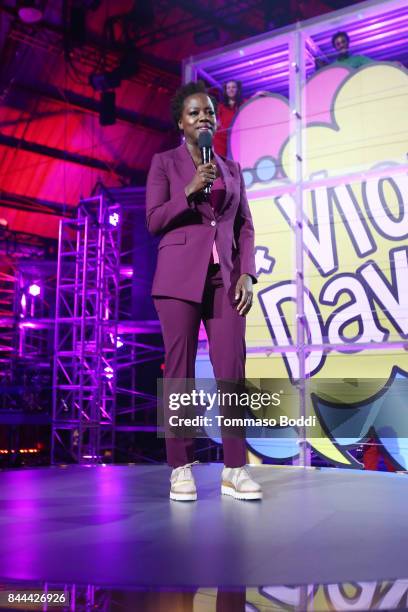 Actress, Executive Producer of EIF Presents: XQ Super School Live Viola Davis speaks on stage during XQ Super School Live, presented by EIF, at...