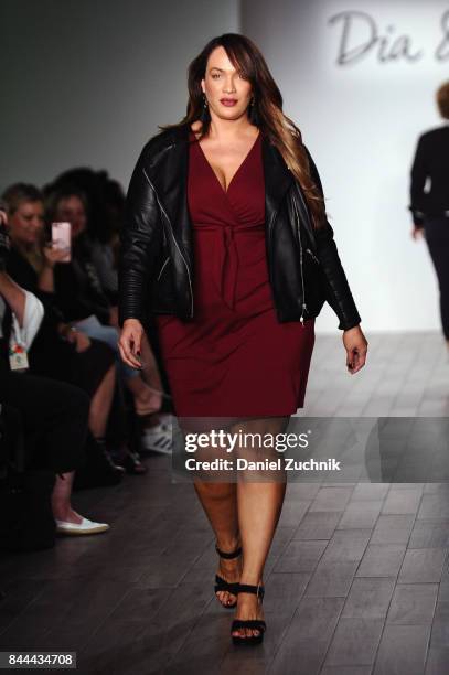 Model and professional wrestler, Nia Jax walks the runway during the Dia&Co fashion show and industry panel at the CURVYcon at Metropolitan Pavilion...