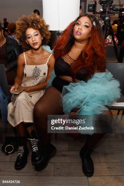 Musician Lizzo and guest attend the Dia&Co fashion show and industry panel at the CURVYcon at Metropolitan Pavilion West on September 8, 2017 in New...
