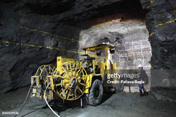 Underground mining operations using sophisticated automatic driliing machines. Uranium mining in India. Inside Indias highly secure and rarely...