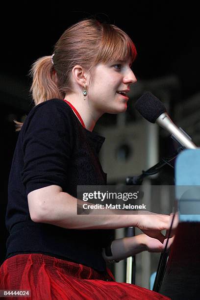Marketa Irglova performs on stage at the Fremantle Arts Centre on January 25, 2009 in Perth, Australia.