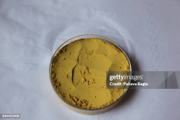 Yellow Cake or Urania the final product from the mine. Uranium mining in India. Inside Indias highly secure and rarely visited uranium mining...