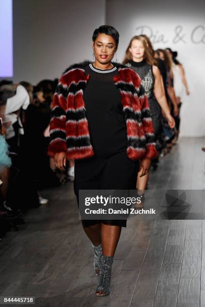 Model Precious Lee walks the runway during the Dia&Co fashion show and industry panel at the CURVYcon at Metropolitan Pavilion West on September 8,...
