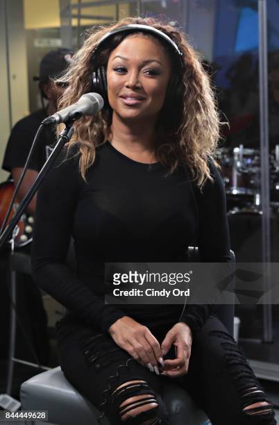 Singer Chante Moore poses for a photo after performing on SiriusXM's Heart & Soul channel on September 8, 2017 in New York City.