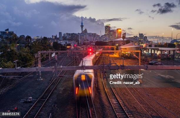 auckland city skyline. - auckland stock pictures, royalty-free photos & images