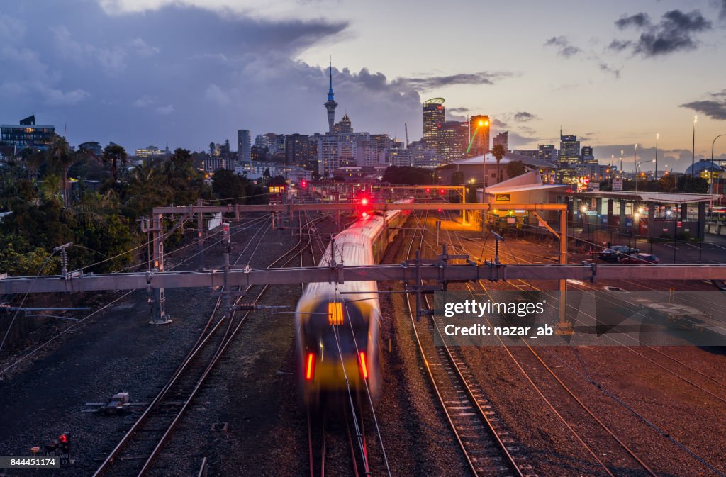 Skyline de cidade de Auckland.