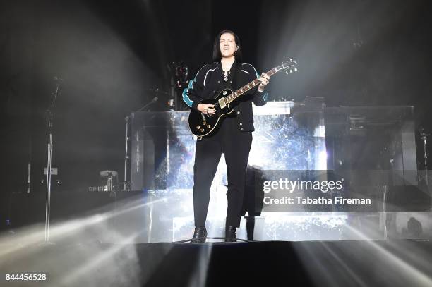 Romy Madley Croft of The XX headlines the Castle Stage on Day 2 of Bestival at Lulworth Castle on September 8, 2017 in Wareham, England.