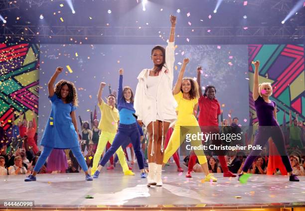 Jennifer Hudson performs onstage during the XQ Super School Live, presented by EIF, at Barker Hangar on September 8, 2017 in Santa California.
