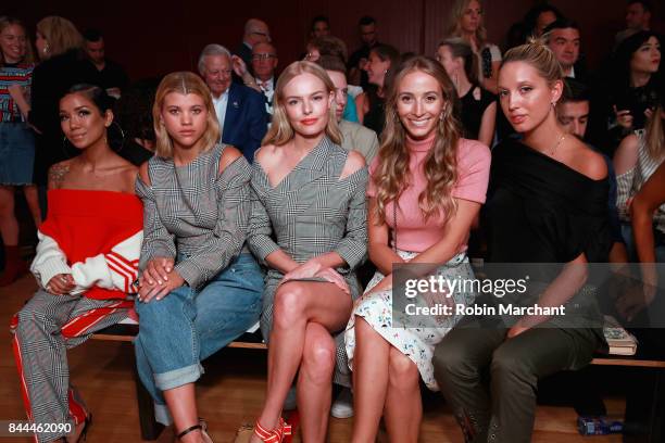 Jhene Aiko, Sophia Richie, Kate Bosworth, Harley Viera-Newton and Princess Olympia of Greece attend the Monse fashion show during New York Fashion...