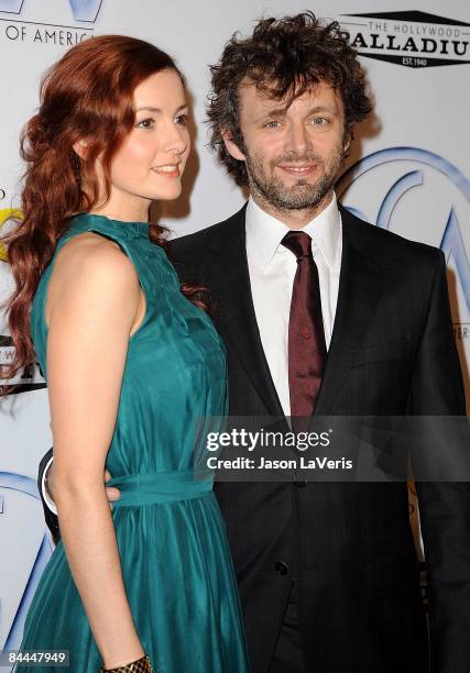 Actor Michael Sheen and Lorraine Stewart attend the 20th annual Producers Guild Awards at The Hollywood Palladium on January 24, 2009 in Hollywood,...