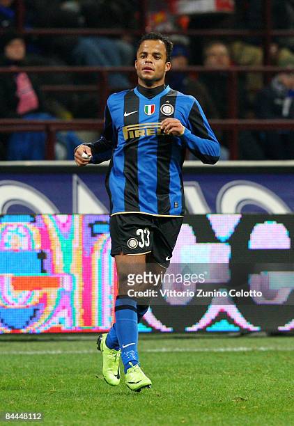 Inter midfielder Amantino Mancini in action during FC Inter Milan v UC Sampdoria on January 25, 2008 in Milan, Italy.