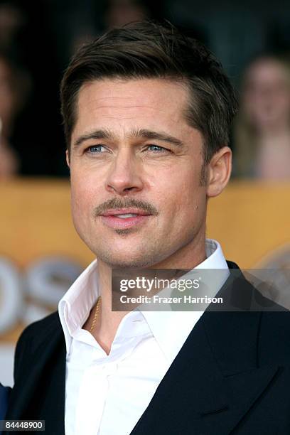 Actor Brad Pitt arrives at the 15th Annual Screen Actors Guild Awards held at the Shrine Auditorium on January 25, 2009 in Los Angeles, California.