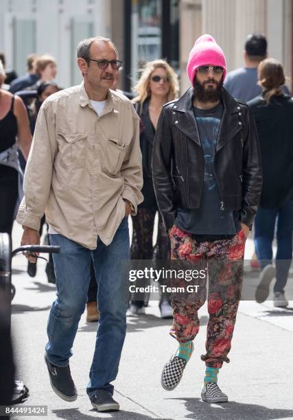 Terry Richardson and Jared Leto seen on September 8, 2017 in New York City.
