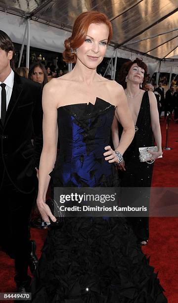 Actress Marcia Cross arrives to the TNT/TBS broadcast of the 15th Annual Screen Actors Guild Awards at the Shrine Auditorium on January 25, 2009 in...