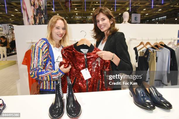 Actresses Louise Monot and Deborah Francois attend Who's Next Opening at Parc des Expositions Porte de Versailles r on September 8, 2017 in Paris,...