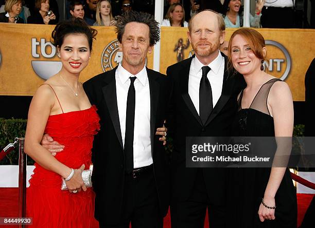 Producer Brian Grazer and director Ron Howard and guests arrives to the TNT/TBS broadcast of the 15th Annual Screen Actors Guild Awards at the Shrine...