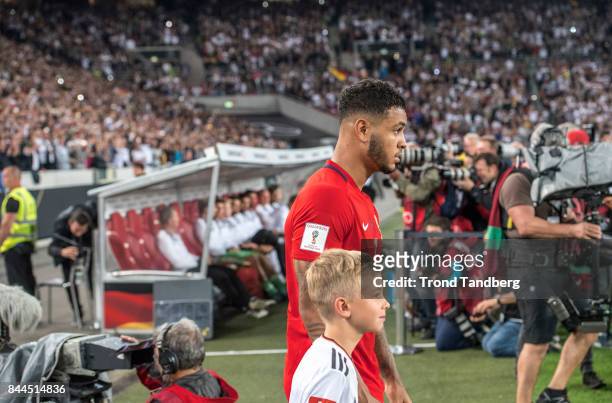 Joshua King of Norway during the FIFA 2018 World Cup Qualifier between Germany and Norway at Mercedes-Benz Arena on September 4, 2017 in Stuttgart,...