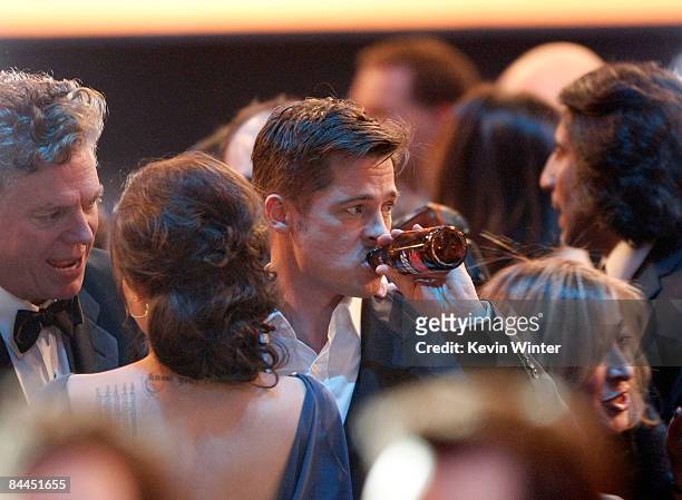 Actor Brad Pitt in the audience at the 15th Annual Screen Actors Guild Awards held at the Shrine Auditorium on January 25, 2009 in Los Angeles,...