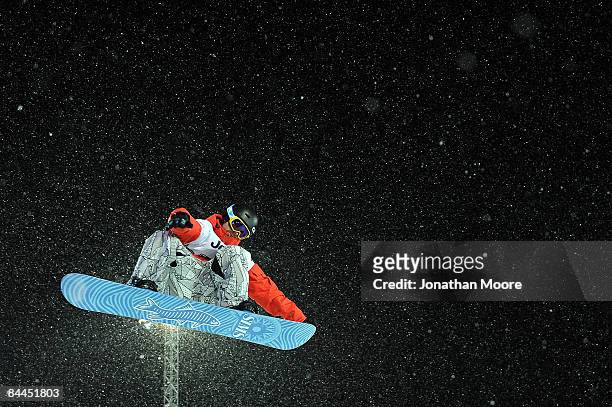 Steve Fisher of Breckenridge, Colorado competes in the Men's Superpipe Final during Winter X Games Day 4 on Buttermilk Mountain on January 25, 2009...