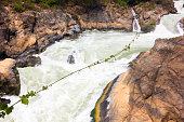 Liphi waterfall the great waterfall in Mekhong river