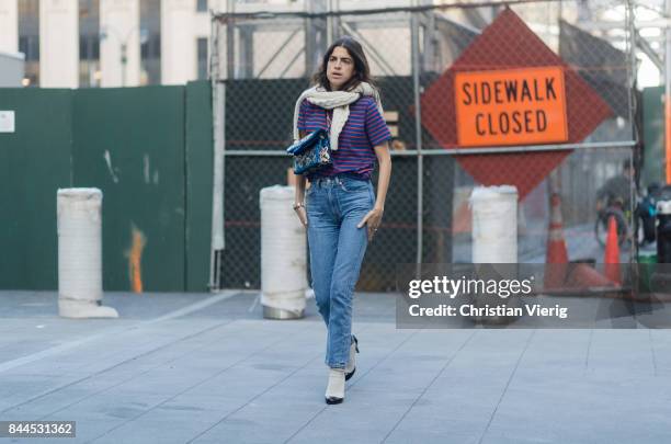 Leandra Medine seen in the streets of Manhattan outside Monse during New York Fashion Week on September 8, 2017 in New York City.