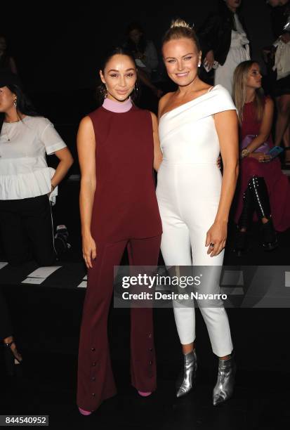 Cara Santana and Malin Akerman attend the Cushnie Et Ochs fashion show during New York Fashion Week: The Shows at Gallery 1, Skylight Clarkson Sq on...