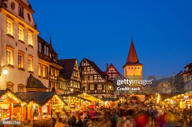 christmas market in gengenbach, schwarzwald (black forest) - black forest germany stock pictures, royalty-free photos & images