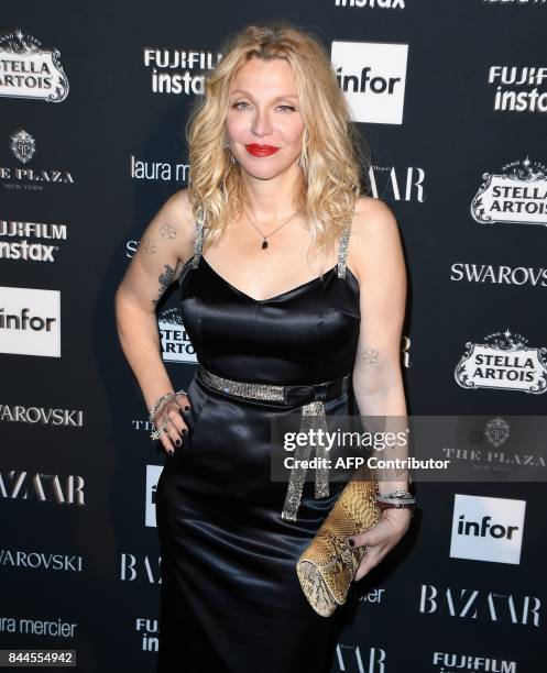 Courtney Love attends Harper's BAZAAR Celebration of 'ICONS By Carine Roitfeld' at The Plaza Hotel presented by Infor, Laura Mercier, Stella Artois,...