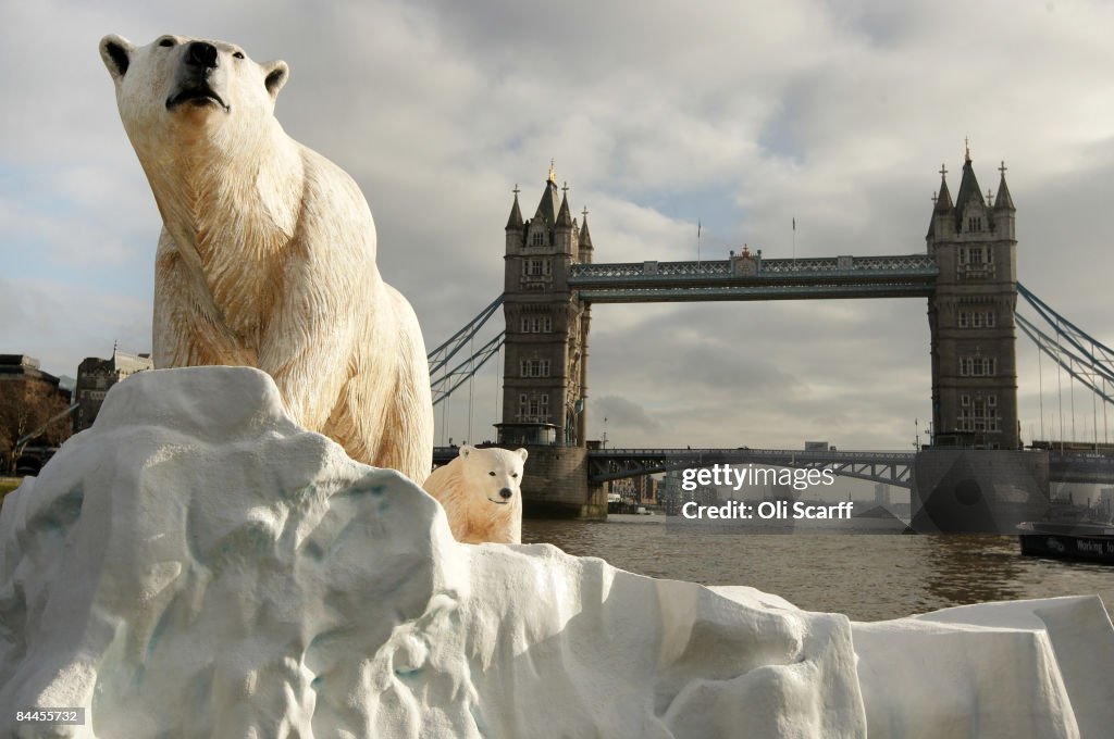Giant Polar Bear Is Floated Down The Thames