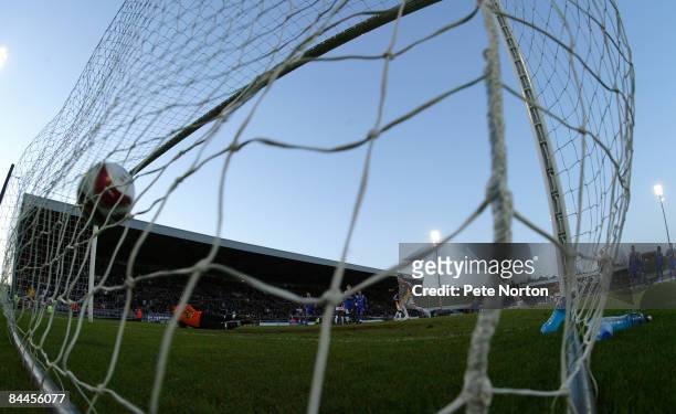 Billy Clarke of Northampton Town converts a penalty for his third and his sides third goal during the Coca Cola League One Match between Northampton...