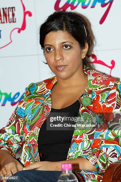 Indian Film Director Zoya Akhtar attends the press conference for Bollywood Movie 'Luck by Chance' at Taj Land's End on January 24, 2009 in Bombay,...
